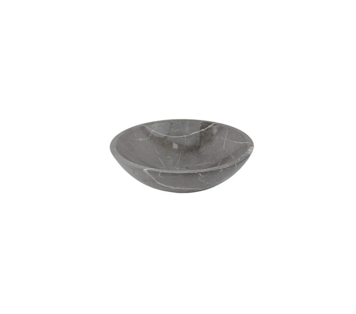 BROWNE 420*140 Trilob Brown & White Vein Marble Round Countertop Vanity Basin