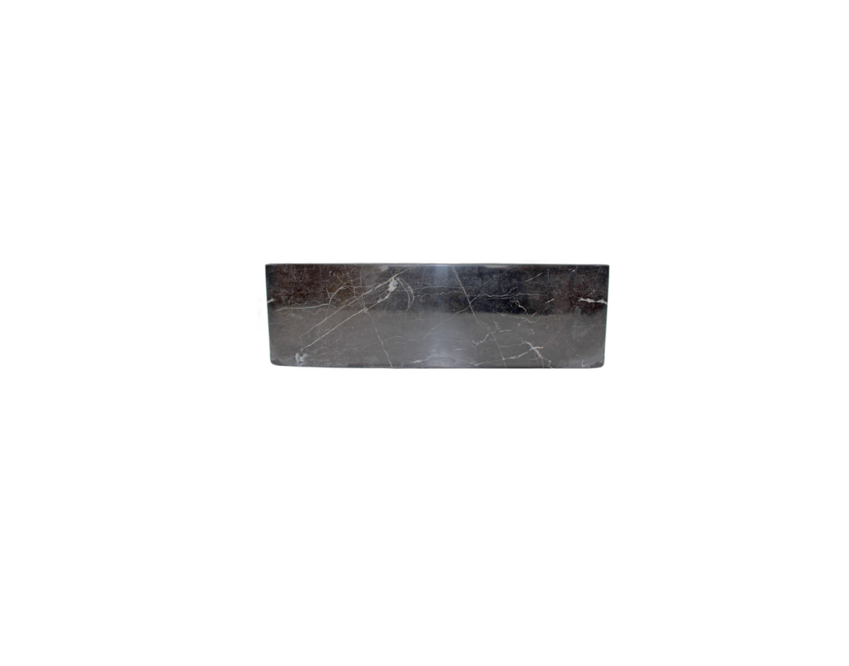 BROWNE STYLUS 400*250*120 Trilob Brown & White Vein Marble Rectangle Compact Countertop Vanity Basin