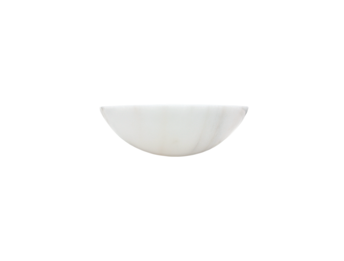 WHITE VEIN (COMPACT) 365*120 White & Grey Vein Marble Round Countertop Vanity Basin
