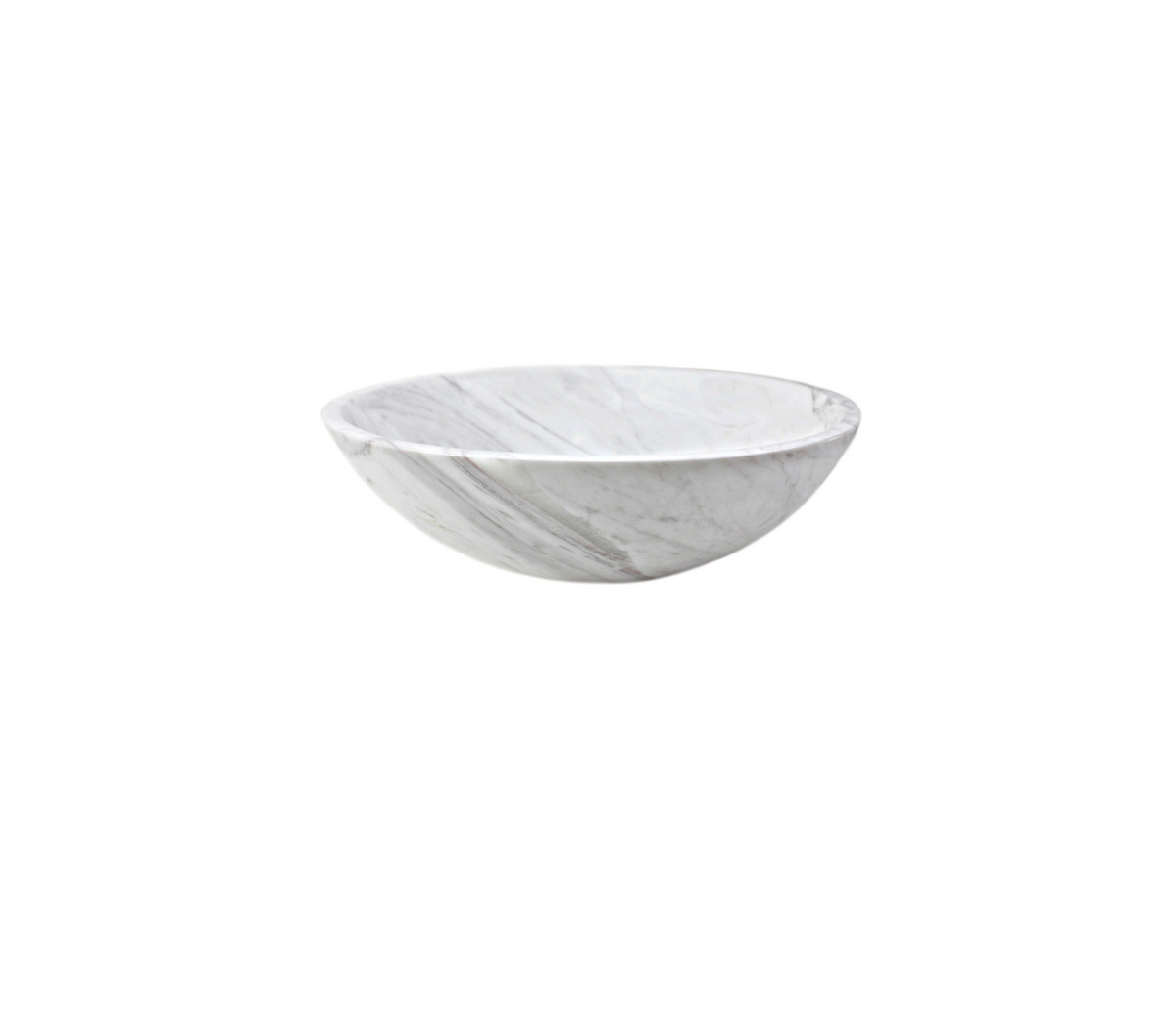 VOLAKAS 420*140 White & Grey Vein Marble Round Countertop Vanity Basin