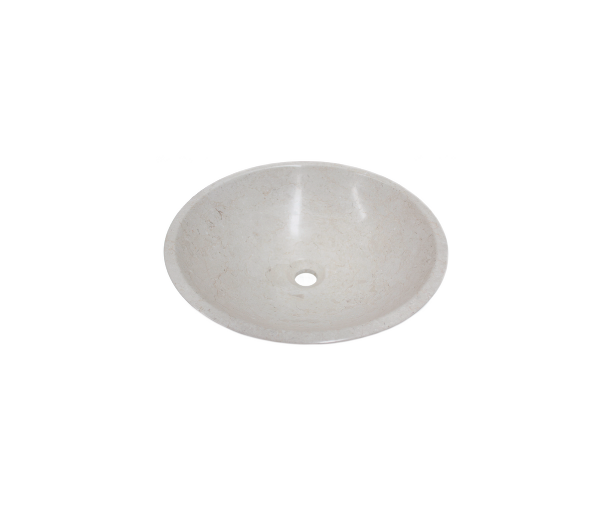 ALBINO 420*140 Beige Cream Marble Round Countertop Vanity Basin