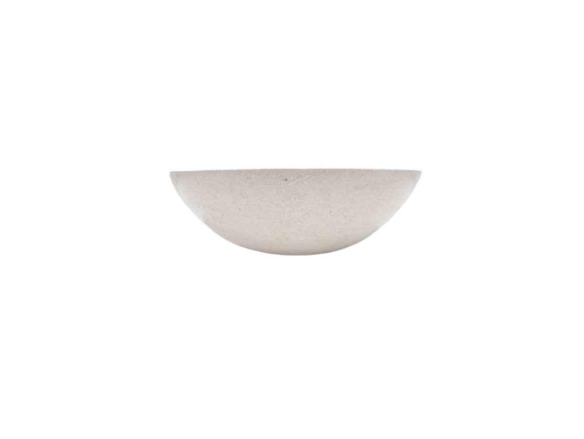 ALBINO 420*140 Beige Cream Marble Round Countertop Vanity Basin
