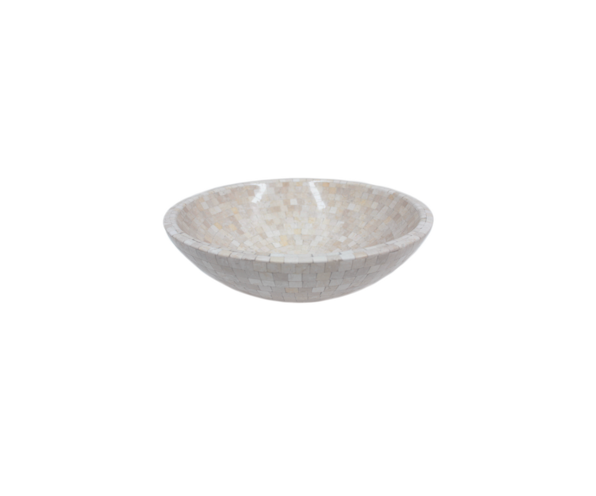 PARISESE 420*140 Natural Stone Mosaic Cream Marble Countertop Vanity Basin