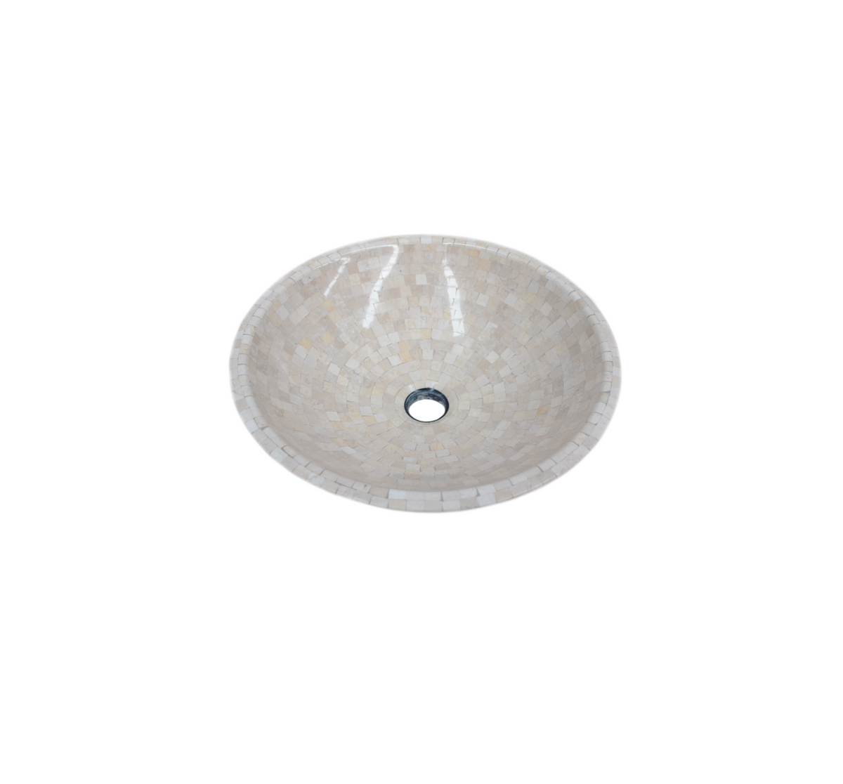 PARISESE 420*140 Natural Stone Mosaic Cream Marble Countertop Vanity Basin