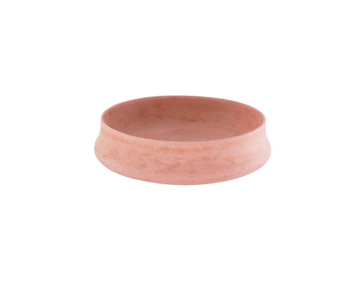 510x365x135 Kheub Terrazzo Oval Matte Blush Pink Countertop Vanity Basin