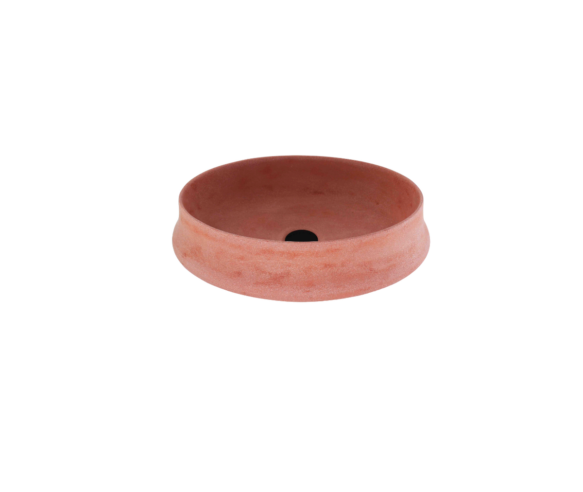 510x365x135 Kheub Terrazzo Oval Matte Blush Pink Countertop Vanity Basin