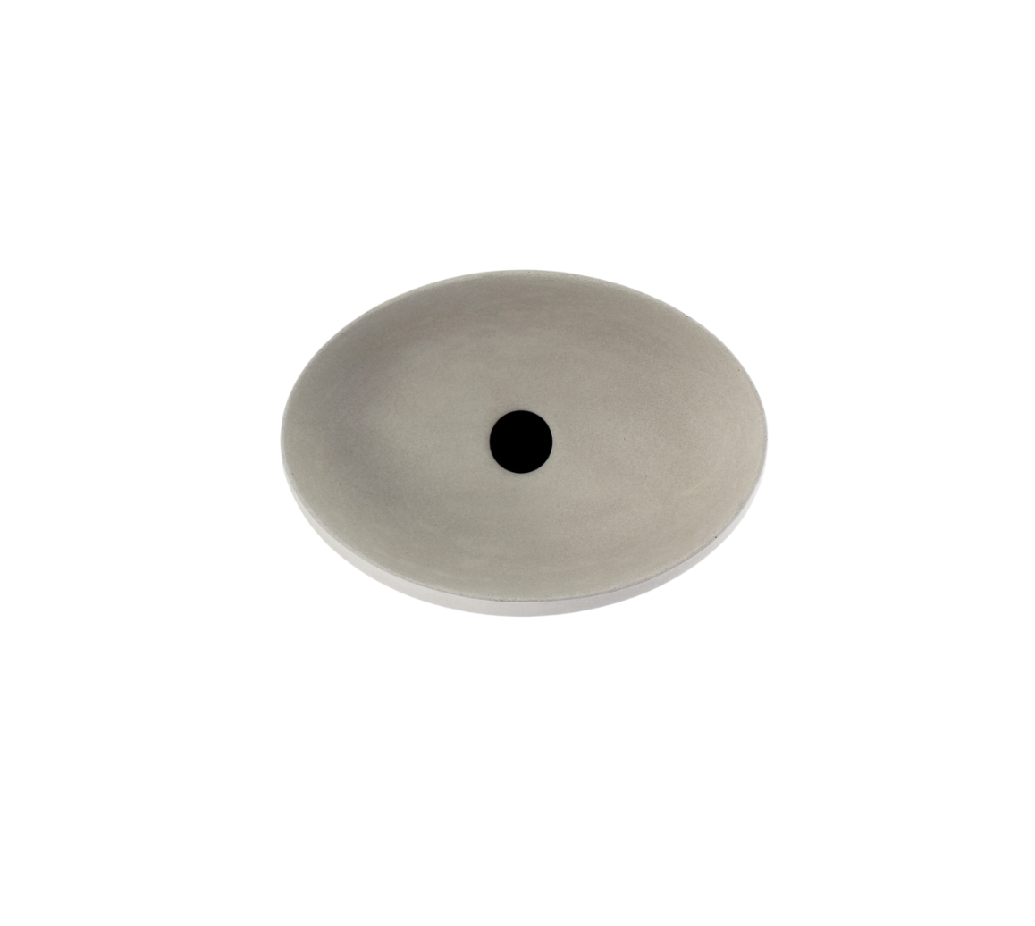510x365x135 Kheub Terrazzo Oval Matte Natural Countertop Vanity Basin