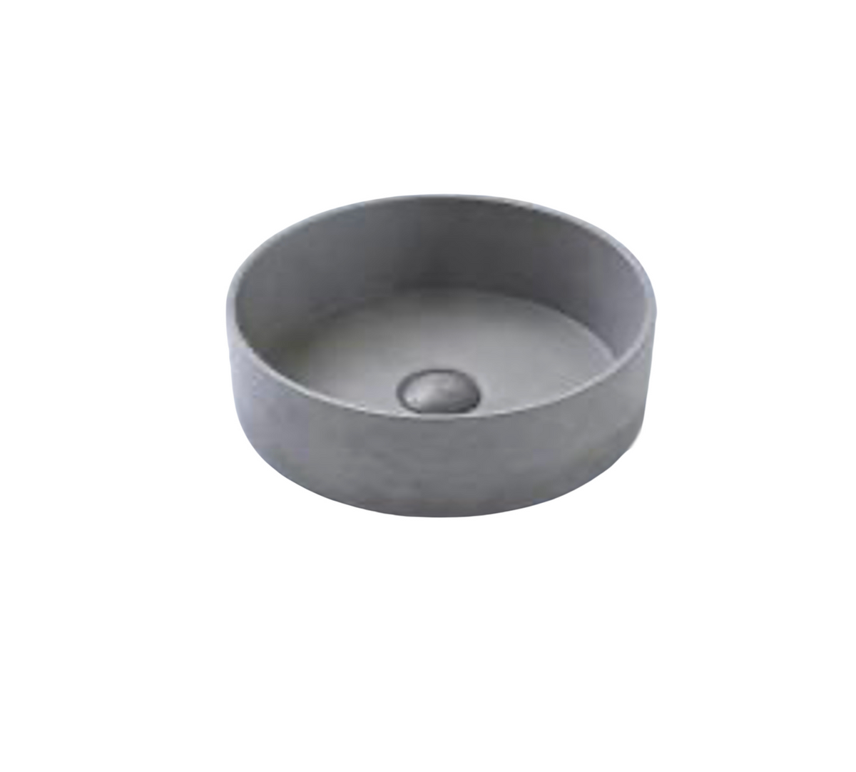 365x365x110 Kheub Terrazzo Round Matte Light Feather Grey Countertop Vanity Basin