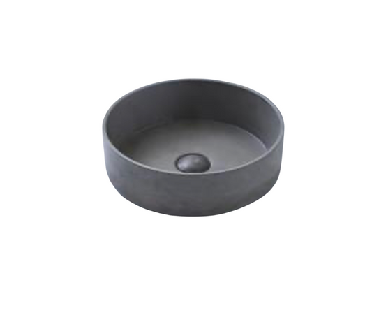 365x365x110 Kheub Terrazzo Round Matte Dark Grey Countertop Vanity Basin