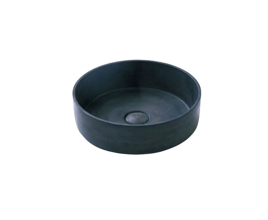 365x365x110 Kheub Terrazzo Round Matte Dark Grey Countertop Vanity Basin