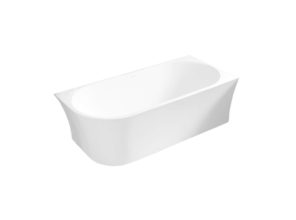 KHEUB LUXE 1500 RIGHT HAND GLOSS WHITE WITH OVERFLOW BATH