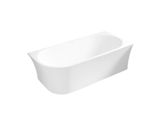 KHEUB LUXE 1700 RIGHT HAND GLOSS WHITE WITH OVERFLOW BATH