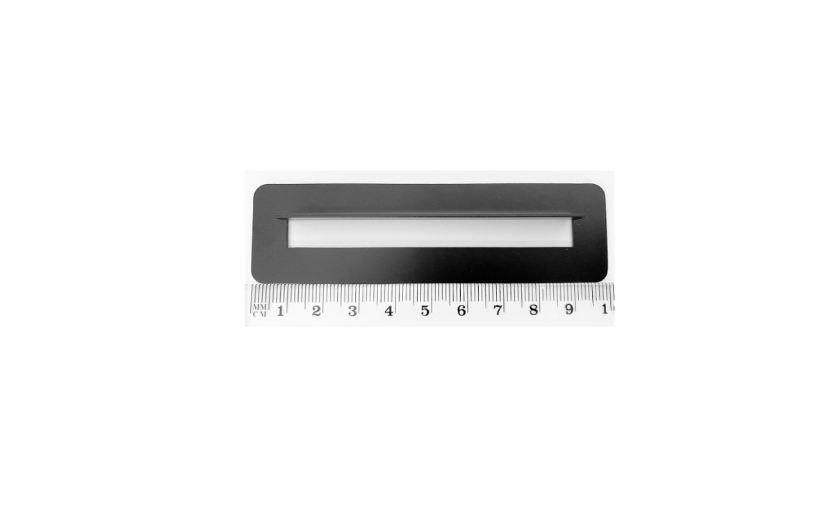 Black Matte Bath Rectangle Overflow made from Brass * 100mm (Outside Width) * 28mm (Outside Height) * 80mm (Inside Width) * 8mm (Inside Height)