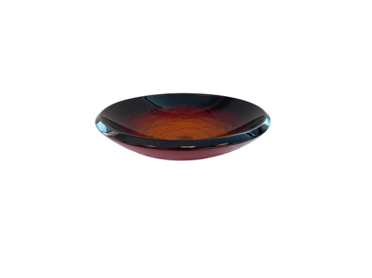 ROYAL CASHMERE 455*125 Brown * Orange Thick Edge Round Low Line Tempered Glass Countertop Vanity Basin