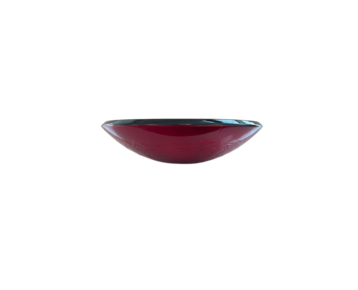 ROYAL CASHMERE 455*125 Brown * Orange Thick Edge Round Low Line Tempered Glass Countertop Vanity Basin