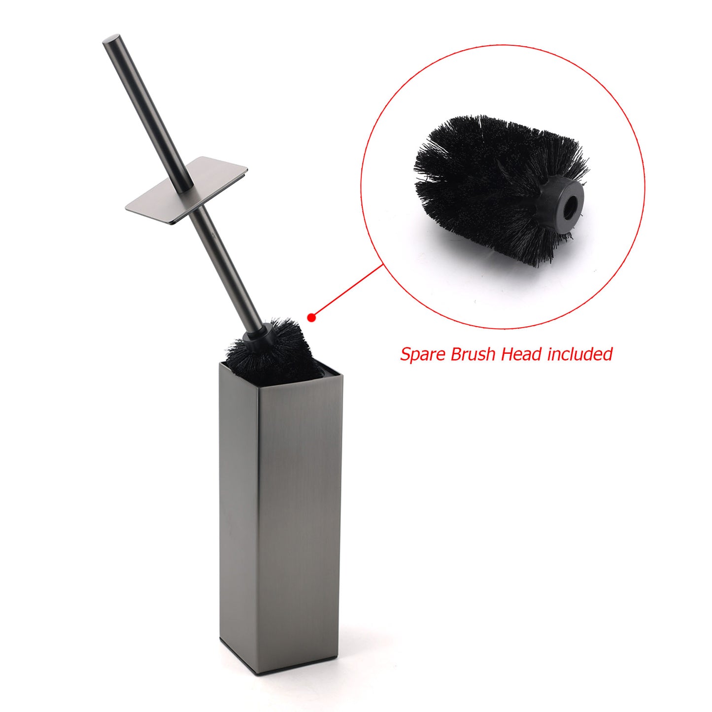 OXFORD Square    Wall Toilet Brush with Holder - Available in 5 colours