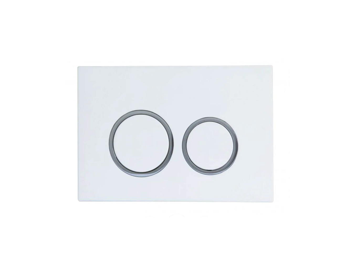 ROUND WHITE ( silver outline) CISTERN BUTTON