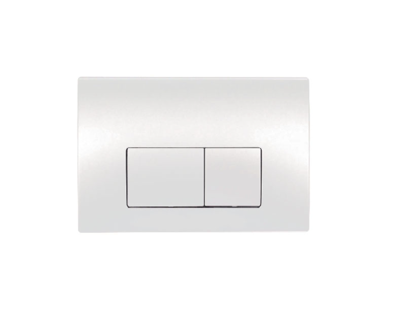 WHITE SQUARE CISTERN BUTTON