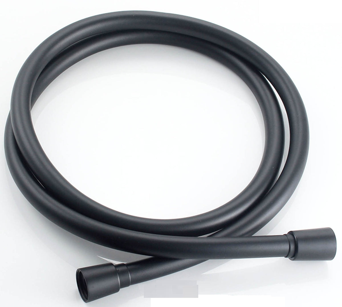 Round Half Shower Rail 200mm head - Available in 5 Colours with Rubber Hose