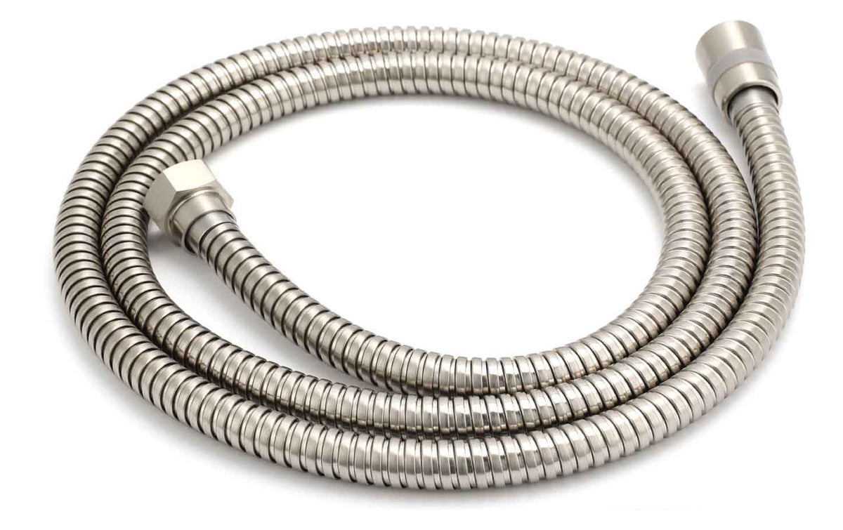 Round Half Shower Rail 200mm head - Available in 5 Colours with SS Hose