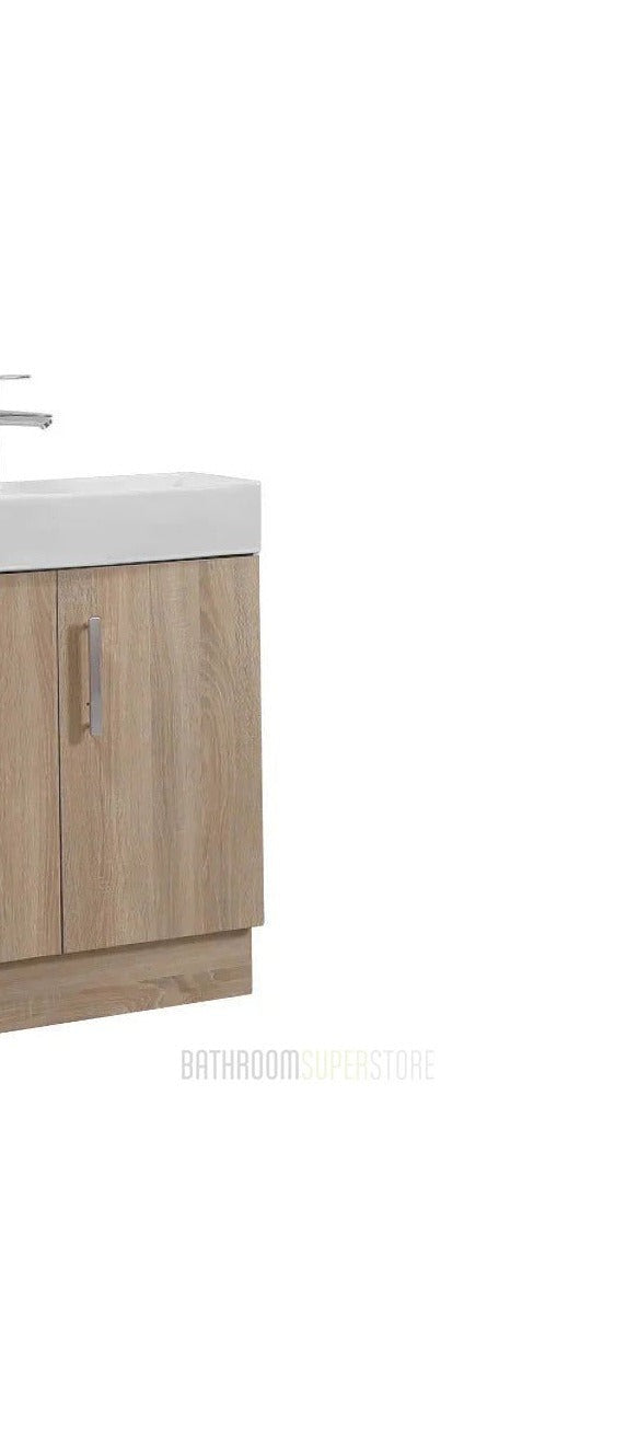800mm FLOOR VANITY LIGHT OAK WITH CERAMIC TOP