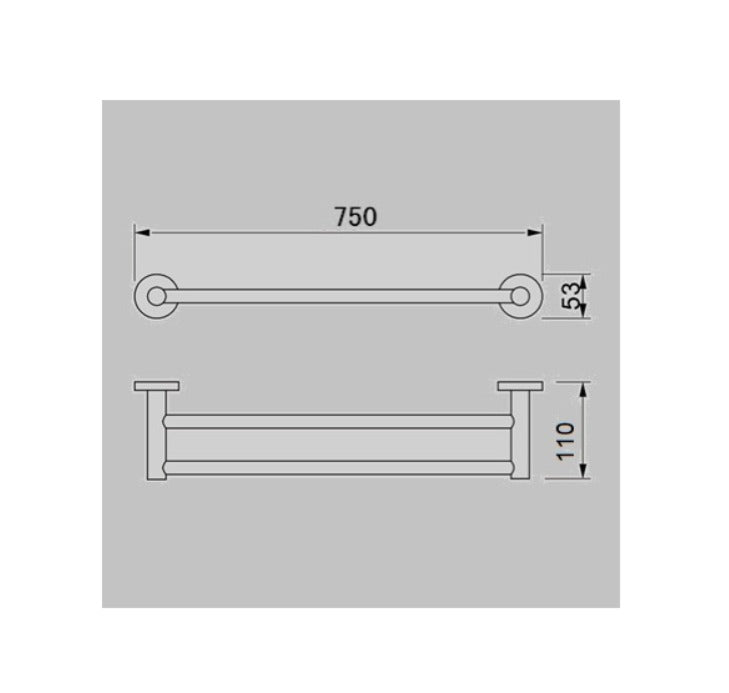 TIARA 75cm Double Towel Rail available in 3 colours