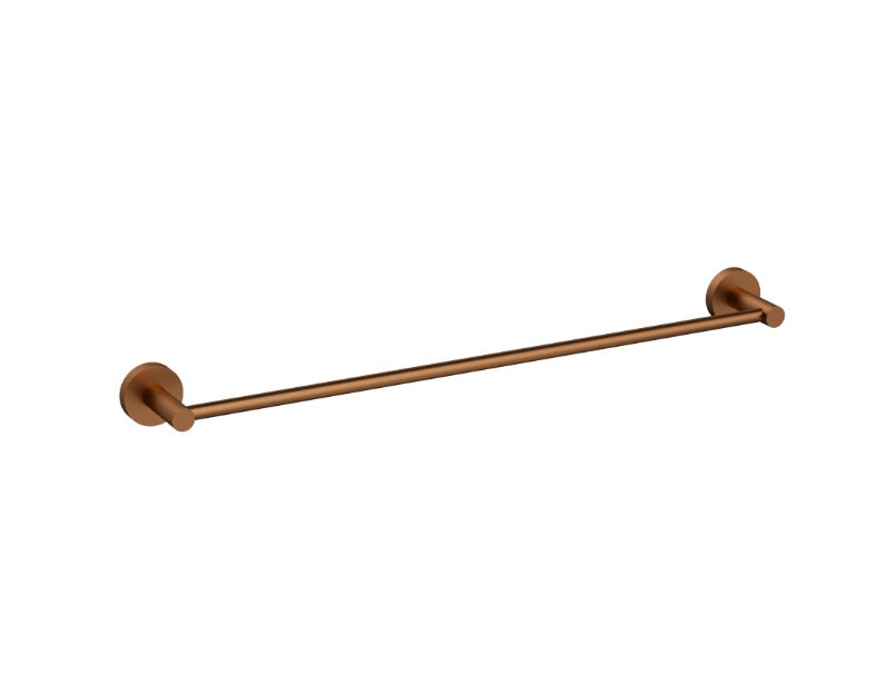Nouveau Round Slimline Single Towel Rail 600mm - Available in 6 colours