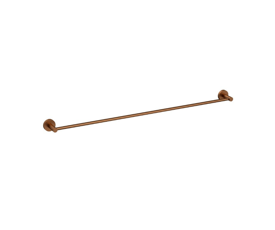 Nouveau Round Slimline Single Towel Rail 900mm - Available in 6 colours