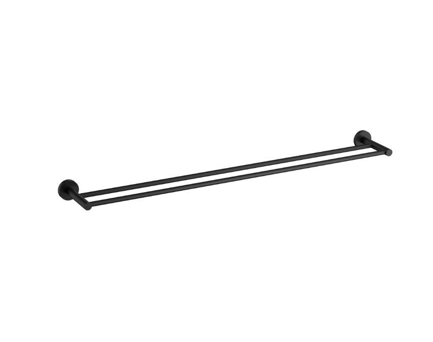 Nouveau Round Slimline Double Towel Rail 900mm - Available in 6 colours