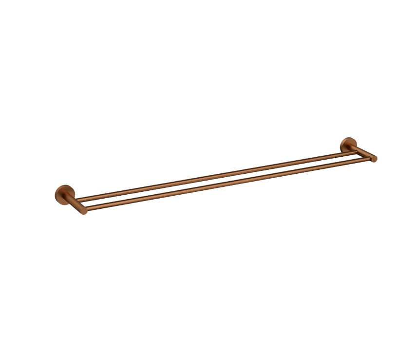 Nouveau Round Slimline Double Towel Rail 900mm - Available in 6 colours