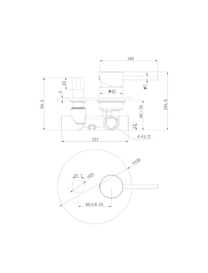 In Wall Body for Nouveau Divertor Mixer