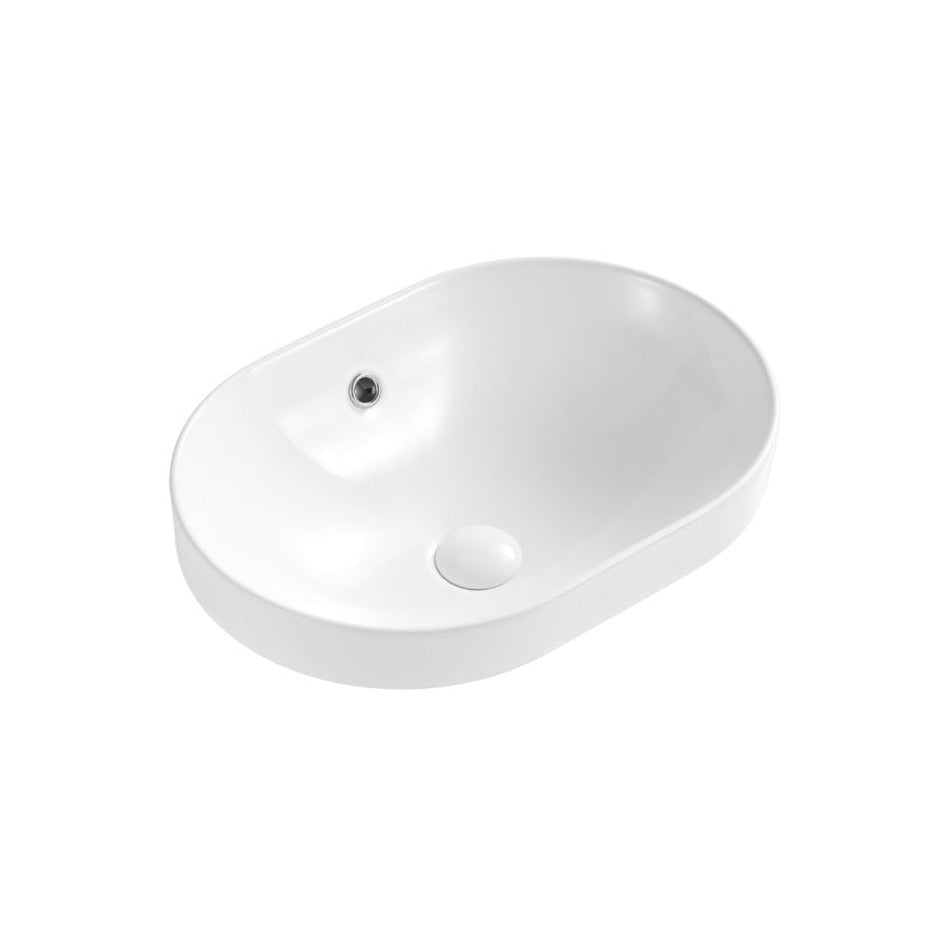 VIVO Semi Insert Basin Gloss White Oval