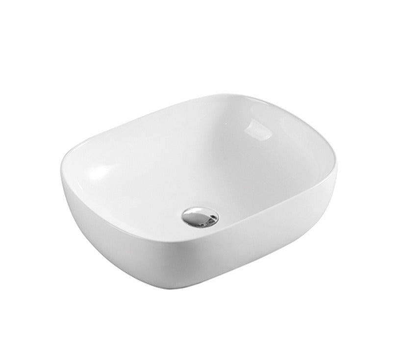 ROMEO-II Above Counter Basin 490x395x150mm White Gloss