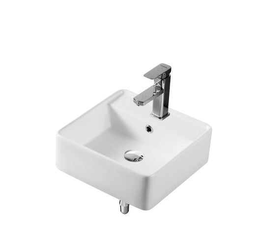 COCO Wall Hung SQ Basin With Bracket 410x410x150mm