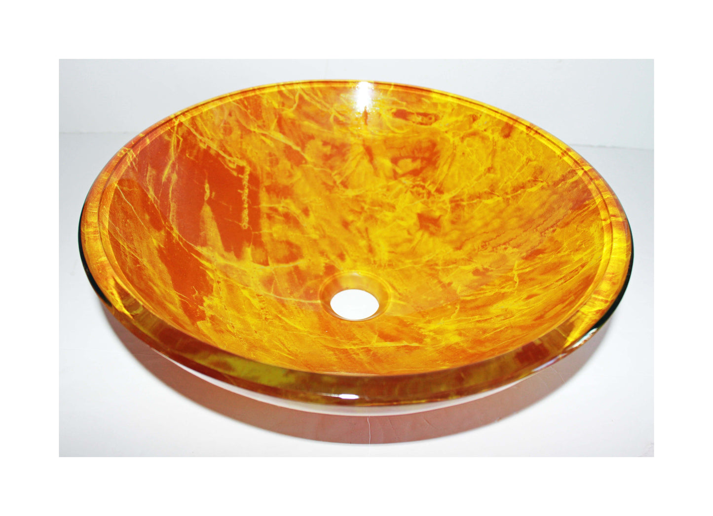Glass Basin 420 x 140mm Sunburst