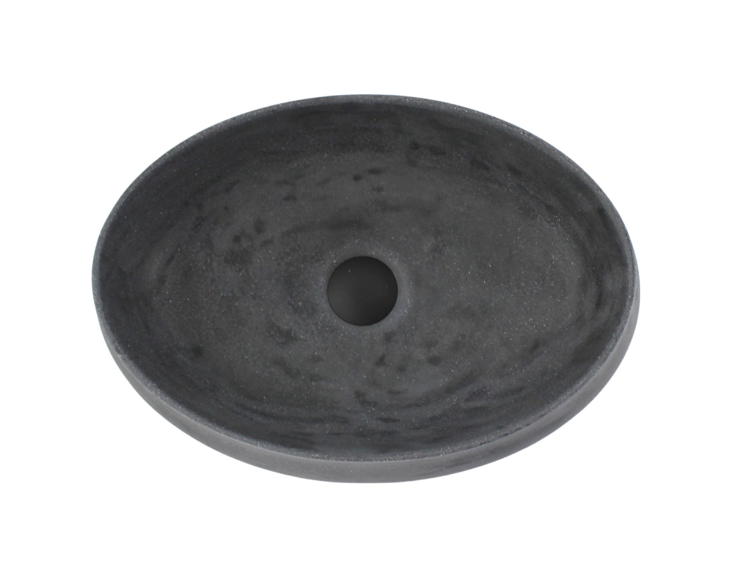 Kheub Terrazzo Oval Matte Charcoal Dark Grey