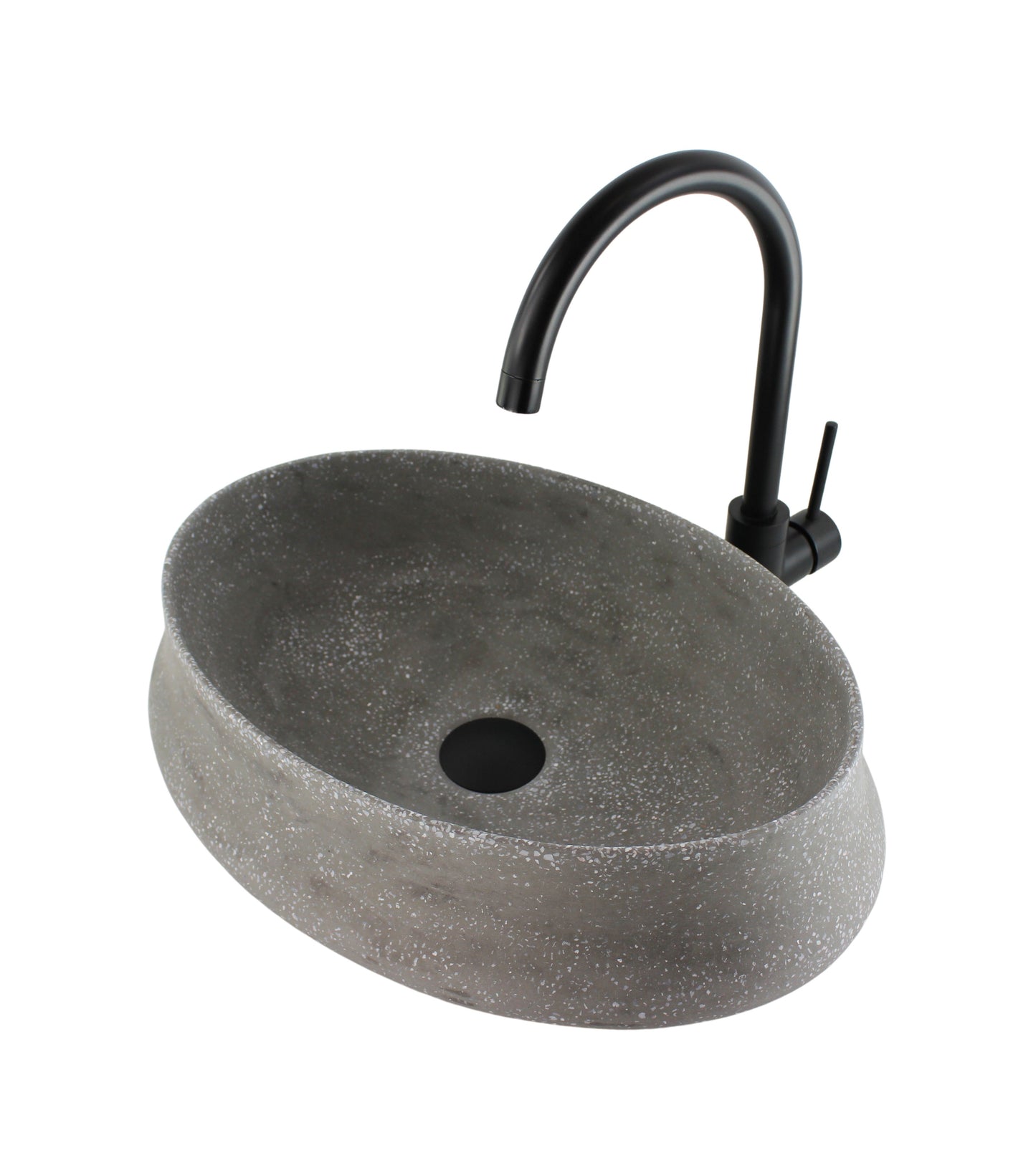 Kheub Terrazzo Oval Matte Stone Grey