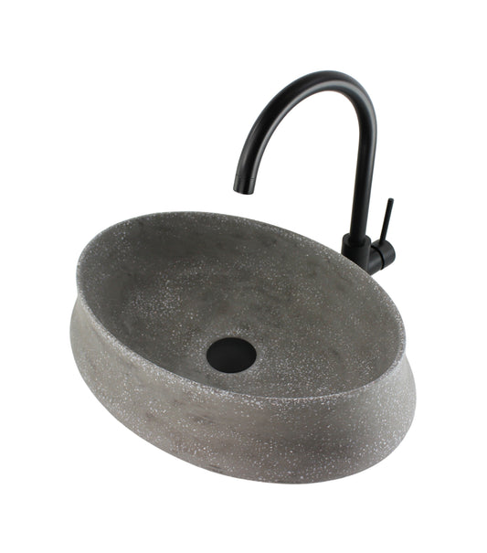 Kheub Terrazzo Oval Matte Stone Grey
