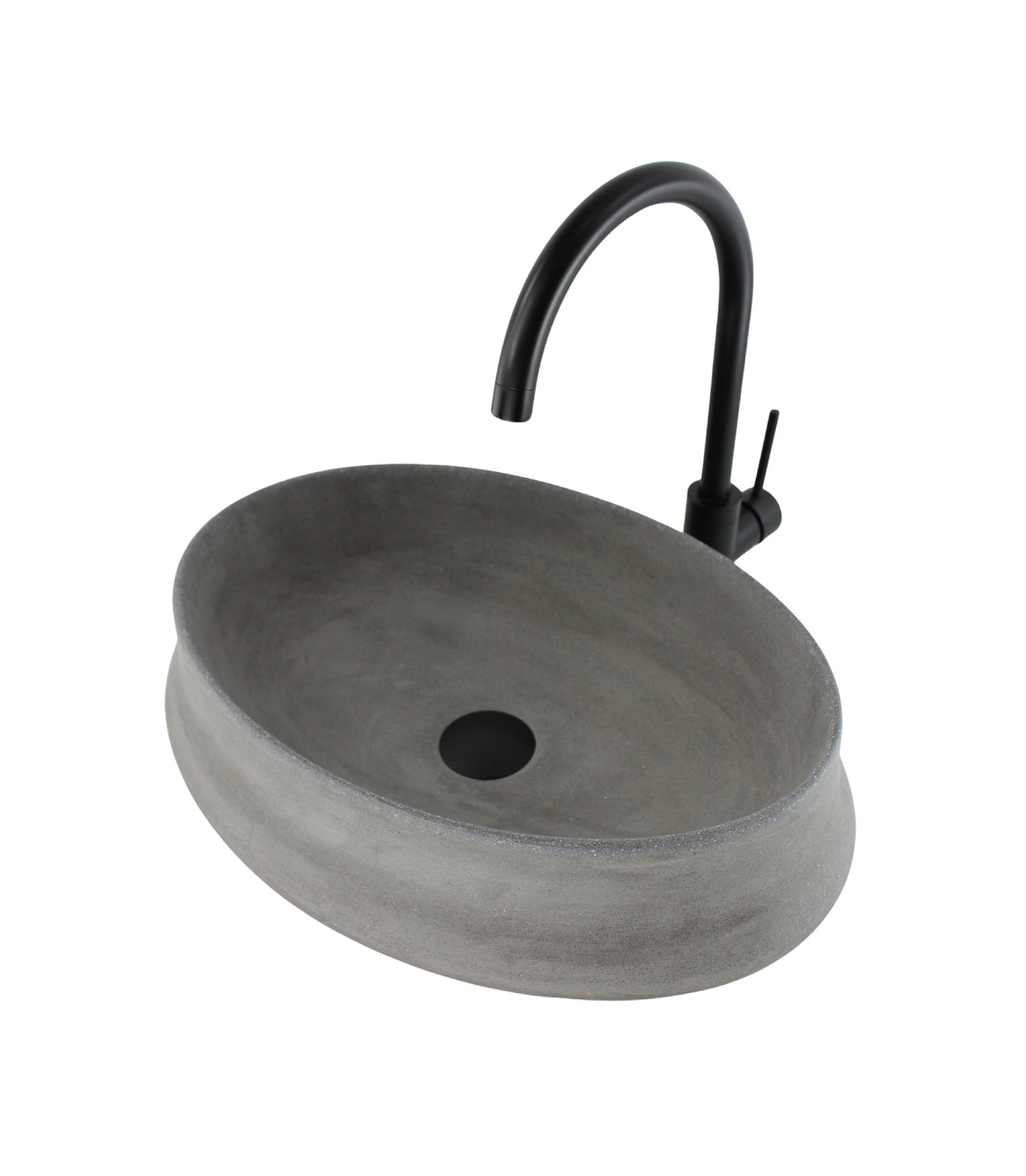 Kheub Terrazzo Oval Matte Smooth Grey