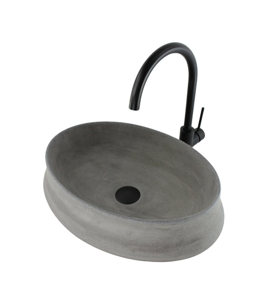 Kheub Terrazzo Oval Matte Smooth Grey