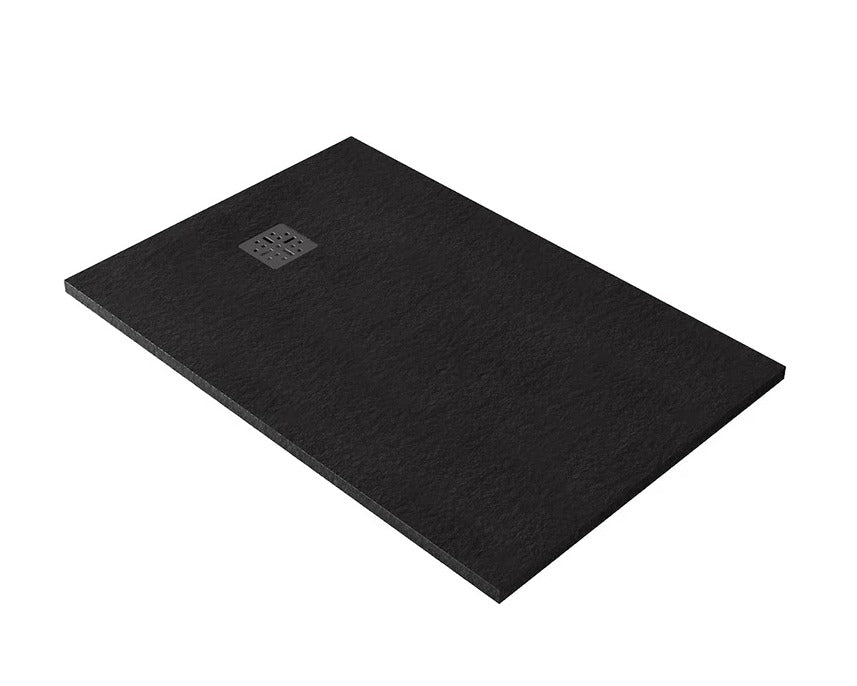 1000 x 1200 Pietra Shower Floor Rear Waste - Available in 4 colours