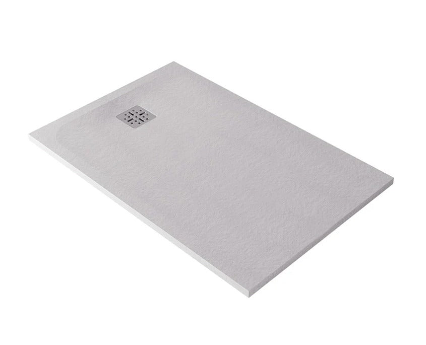 1000 x 1200 Pietra Shower Floor Rear Waste - Available in 4 colours