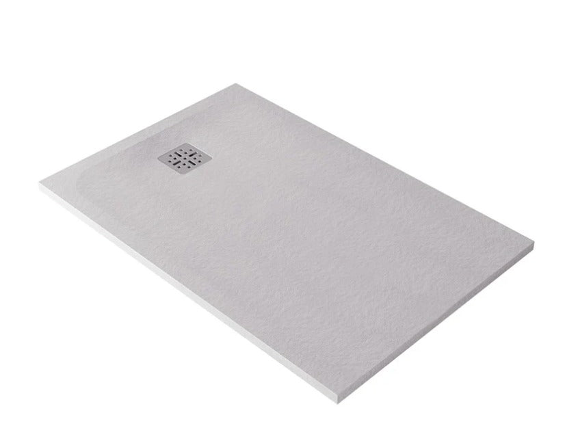 2000 x 1000 Pietra Shower Floor Rear Waste - Available in 4 colours