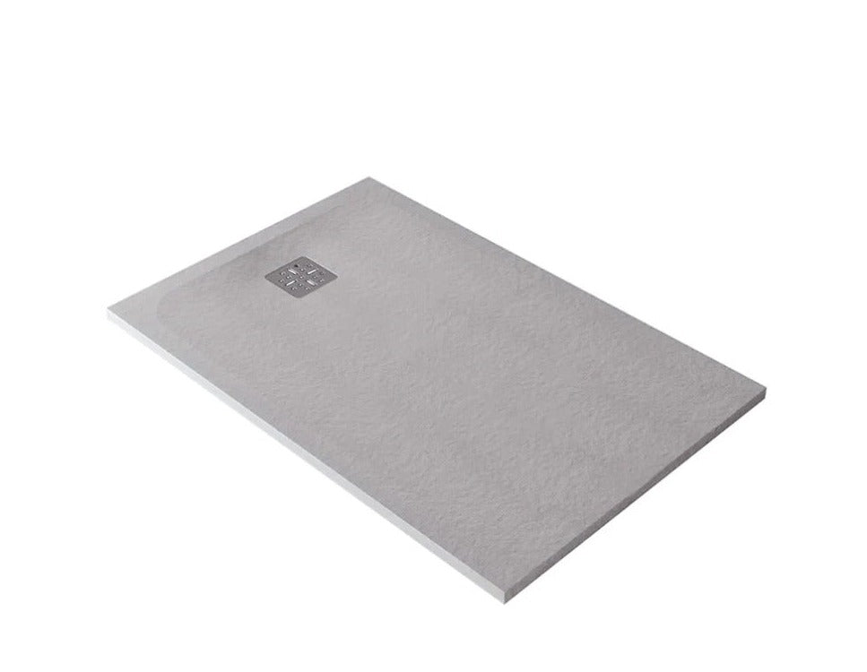 1000 x 1200 Pietra Shower Floor Rear Waste - Available in 4 colours