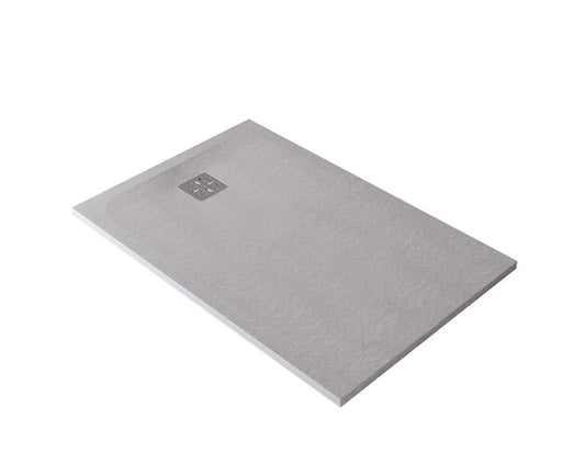 1000 x 1200 Pietra Shower Floor Rear Waste - Available in 4 colours