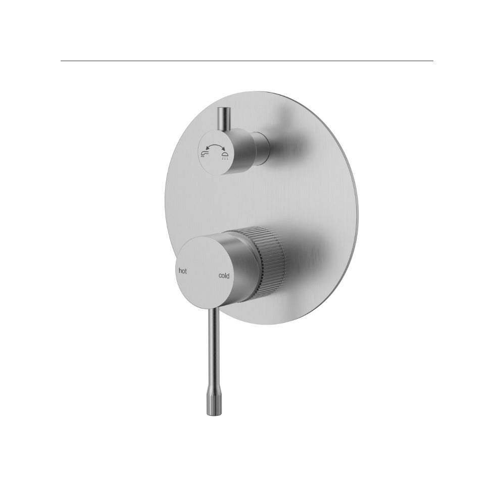 Luxe Slimline Wall Mixer with Diverter TRIM KIT ONLY  With Backing Plate - Available in 4 Colours