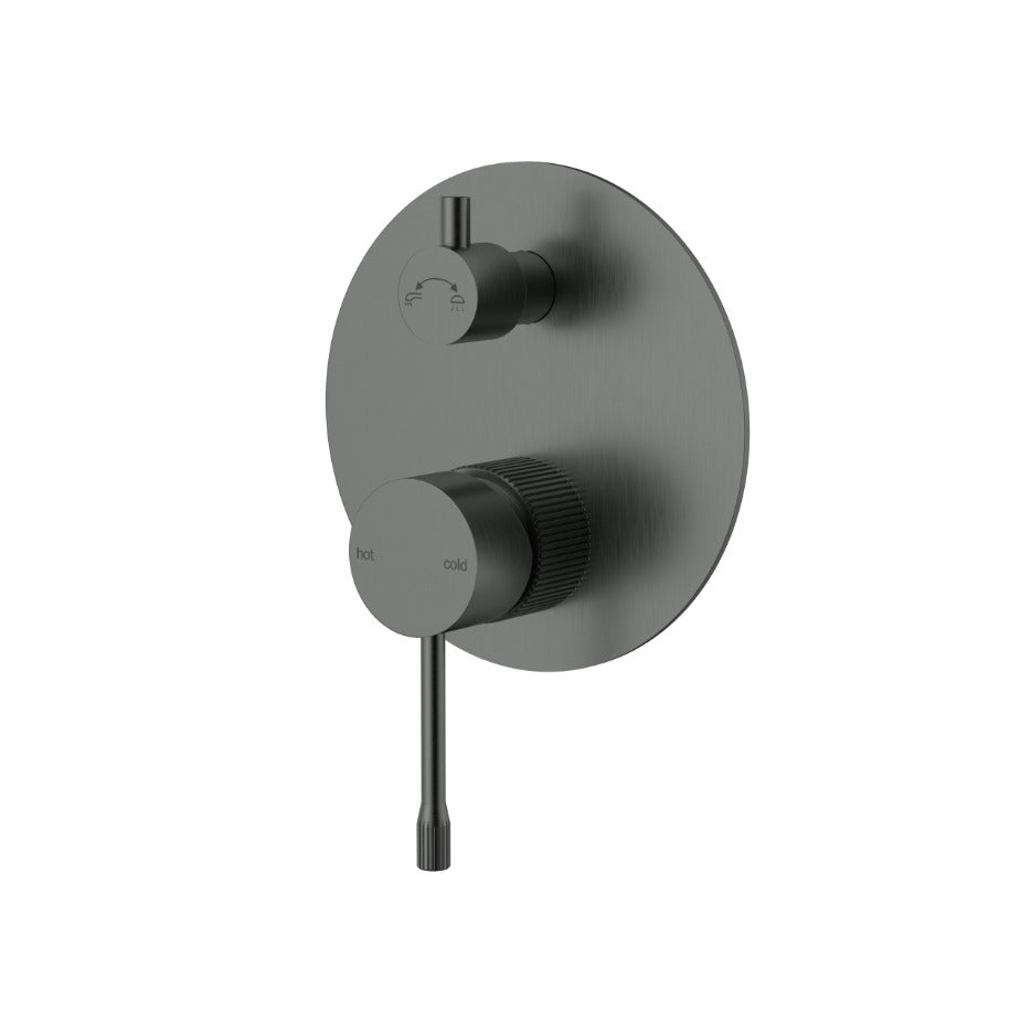 Luxe Slimline Wall Mixer with Diverter TRIM KIT ONLY  With Backing Plate - Available in 4 Colours