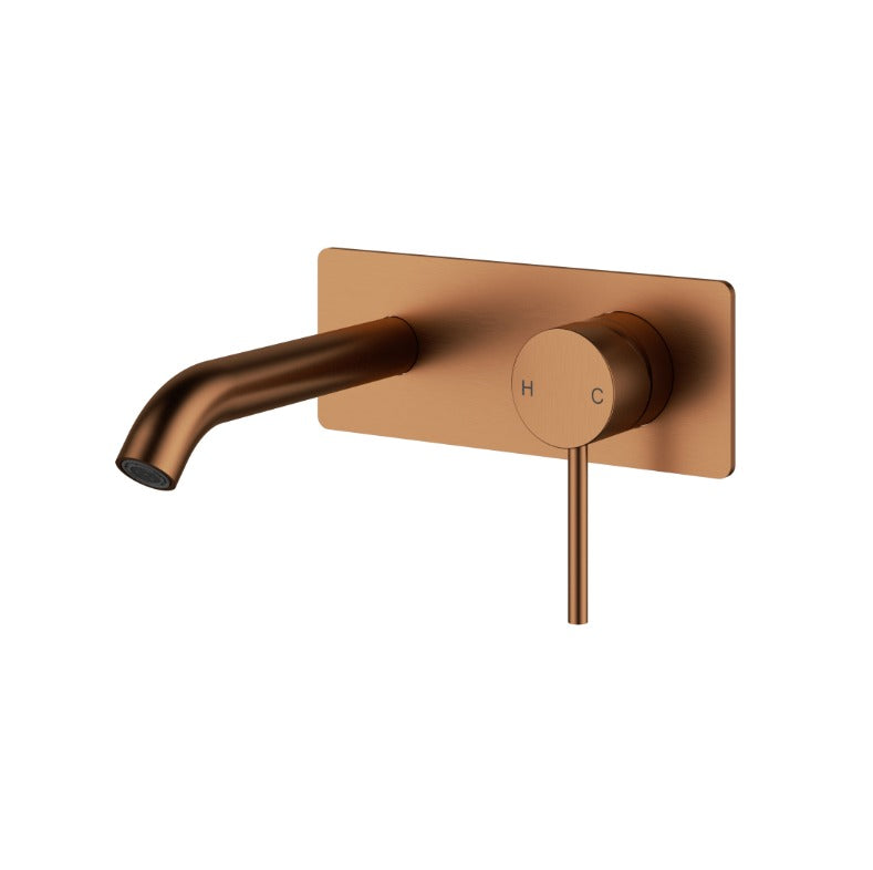 Nouveau 180mm Wall Mixer & Spout Trim Kit - Available in 6 colours