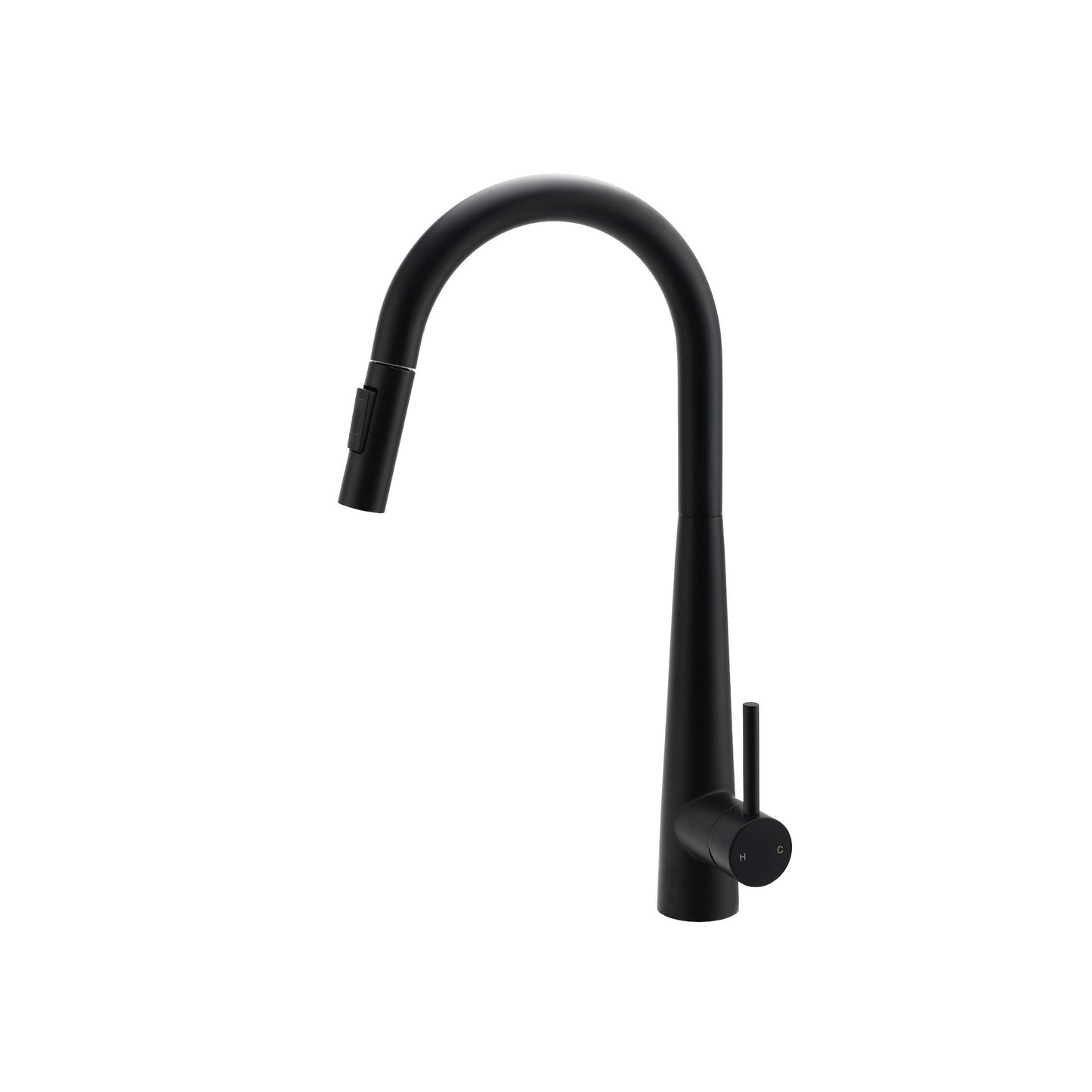 PIN GOOSENECK SPRAY PULL DOWN  Round Mixer - Available in 5 Colours