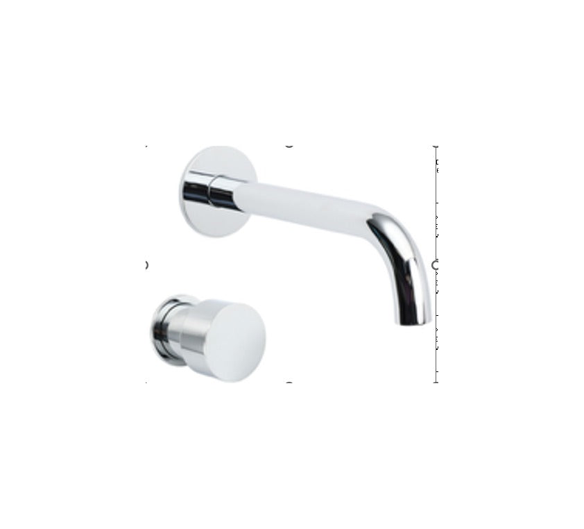 Round Progressive Wall Mixer with Spout Combination - Available in 5 Colours